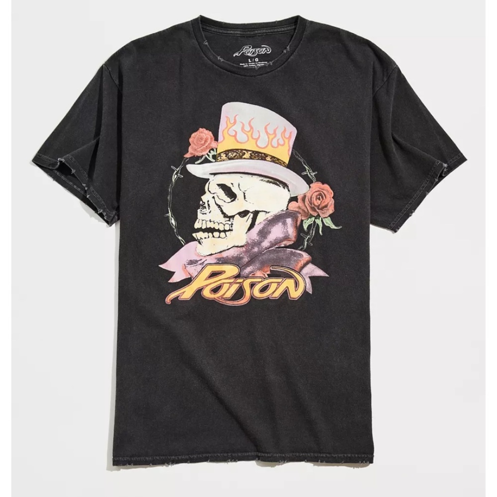 NWT UO Poison Band Graphic T-Shirt, 80s Rock